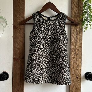 Vintage 90s Prana Girls Leopard Print Jumper Dress Size 5/6